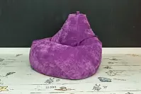 Фото №2 Кресло Мешок Груша Классический XL Фиолетовый Микровельвет