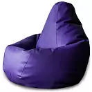 Фото №5 Кресло Мешок Груша Классический 2XL Фиолетовая ЭкоКожа
