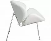 Фото №5 Кресло дизайнерское DOBRIN EMILY цвет сиденья белый YP17 цвет основания хромированная сталь