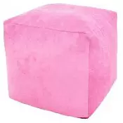 Пуфик Куб Розовый Микровельвет