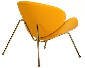 Фото №5 Кресло дизайнерское DOBRIN EMILY желтая ткань AF13 золотое основание