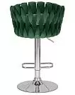 Фото №5 Стул барный DOBRIN MARCEL цвет сиденья зеленый велюр MJ9-88 цвет основания хромированная сталь