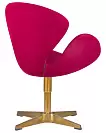 Фото №4 Кресло дизайнерское DOBRIN SWAN бордо ткань AF5 золотое основание