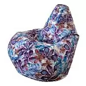 Кресло Мешок Груша Цветы Фиолетовые
