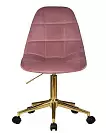 Фото №2 Офисное кресло для персонала DOBRIN MONTY GOLD розовый велюр MJ9-32