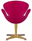 Фото №5 Кресло дизайнерское DOBRIN SWAN бордо ткань AF5 золотое основание