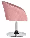 Фото №4 Кресло дизайнерское DOBRIN EDISON розовый велюр