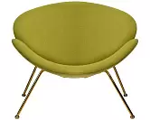Фото №2 Кресло дизайнерское DOBRIN EMILY светло-зеленая ткань AF3 золотое основание