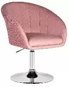 Кресло дизайнерское DOBRIN EDISON розовый велюр