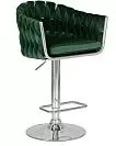 Фото №1 Стул барный DOBRIN MARCEL цвет сиденья зеленый велюр MJ9-88 цвет основания хромированная сталь