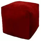 Пуфик Куб Бордовый Микровельвет