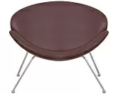 Фото №2 Кресло дизайнерское DOBRIN EMILY коричневый винил YP5 хромированная сталь