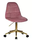 Фото №1 Офисное кресло для персонала DOBRIN MONTY GOLD розовый велюр MJ9-32