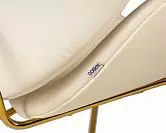 Фото №4 Кресло дизайнерское DOBRIN EMILY цвет сиденья белый YP17 цвет основания золотой