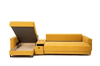 Фото №3 Модульный диван Милфорд 1.3 ПШ нубук LAMB mustard