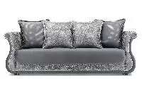 Дарем стандарт диван-кровать велюр Талисман 13 жаккард Флора Грей