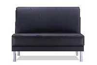 СБ двухместный диван без подлокотников Экокожа Блэк