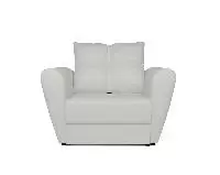 Кресло-кровать Квартет Экокожа белая