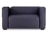 Квадрато двухместный диван экокожа Санторини блэк
