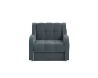 Кресло-кровать Аккордеон Барон Велюр серо-синий HB-178 26