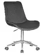 Кресло офисное DOBRIN DORA серый велюр 1922-19 хромированная сталь
