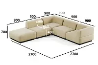 Фото №5 Сиб MOD8. угловой модульный диван Экокожа Санд