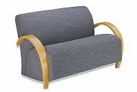 Фото №3 Паладин двухместный диван рогожка Орион грей