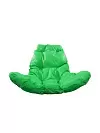 Фото №5 Подвесное кресло ДОЛЬКА с ротангом чёрное зелёная подушка