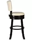 Фото №3 Вращающийся полубарный стул DOBRIN JOHN COUNTER цвет сиденья кремовый цвет дерева капучино