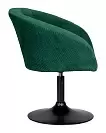 Фото №4 Кресло дизайнерское DOBRIN EDISON BLACK зеленый велюр 1922-9