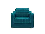 Кресло-кровать Барон №4 Бархат сине-зеленый STAR VELVET 43 BLACK GREEN