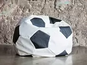 Фото №2 Кресло Мяч Бело-Черный ЭкоКожа