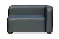 Фото №2 Квадрато двухместный диван с правым подлокотником экокожа Домус нави