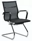Фото №2 Офисное кресло для посетителей DOBRIN CODY MESH черный цвет основания хромированная сталь LMR-102N