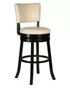 Вращающийся полубарный стул DOBRIN JOHN COUNTER цвет сиденья кремовый цвет дерева капучино