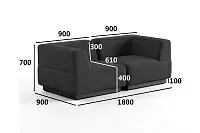 Фото №2 Сиб МОД3. модульный диван Экокожа Блэк