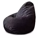 Фото №5 Кресло Мешок Груша Классический XL Темно-Серый Микровельвет
