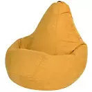 Фото №1 Кресло Мешок Груша Классический XL Желтый Велюр