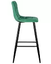 Фото №4 Барный стул Dobrin Nicole черные матовые ножки зелёный велюр 108-64