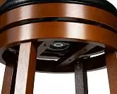 Фото №5 Вращающийся полубарный стул DOBRIN WILLIAM COUNTER цвет сиденья черный цвет дерева шоколад