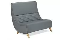 Фото №2 Овале двухместный диван без подлокотников Экокожа Лайт грей опоры цвет 1
