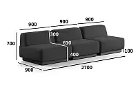 Фото №5 Сиб MOD2. модульный диван Экокожа Блэк