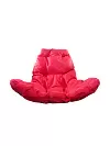 Фото №4 Подвесное кресло ДОЛЬКА с ротангом белый красная подушка БЕЗ СТОЙКИ
