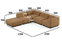 Фото №5 Сиб MOD8. угловой модульный диван Экокожа Фокс