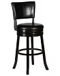 Вращающийся полубарный стул DOBRIN JOHN COUNTER цвет сиденья черный цвет дерева капучино