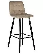 Барный стул Dobrin Nicole черные матовые ножки мокко велюр 108-104