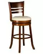 Вращающийся полубарный стул DOBRIN WILLIAM COUNTER цвет сиденья кремовый цвет дерева шоколад