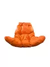 Фото №5 Подвесное кресло ДОЛЬКА с ротангом коричневый оранжевая подушка БЕЗ СТОЙКИ