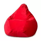 Фото №1 Кресло Мешок Груша Классический XL Красный Микровельвет