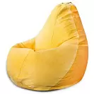 Фото №3 Кресло Мешок Груша Классический XL Желтый Микровельвет